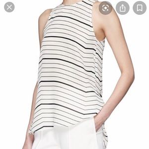 Theory Kalstinn Silk Bevel Print top